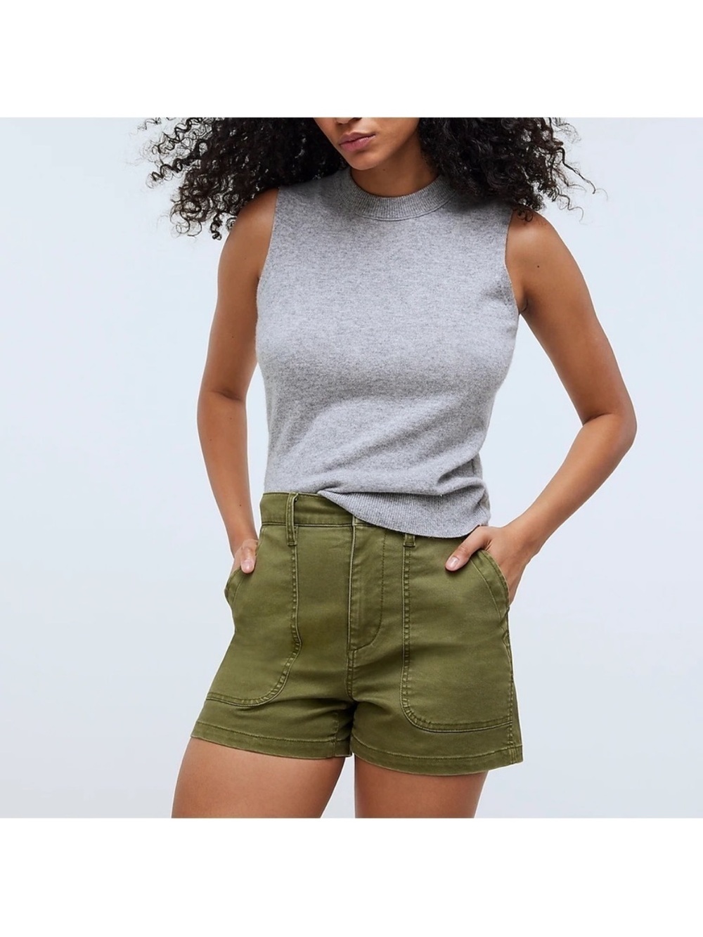 Madewell Olive High-Rise Utility Women’s Shorts